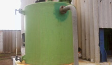 FRP storage tanks after Erection